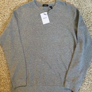 Theory Mens Crewneck Sweater in Cotton Blend